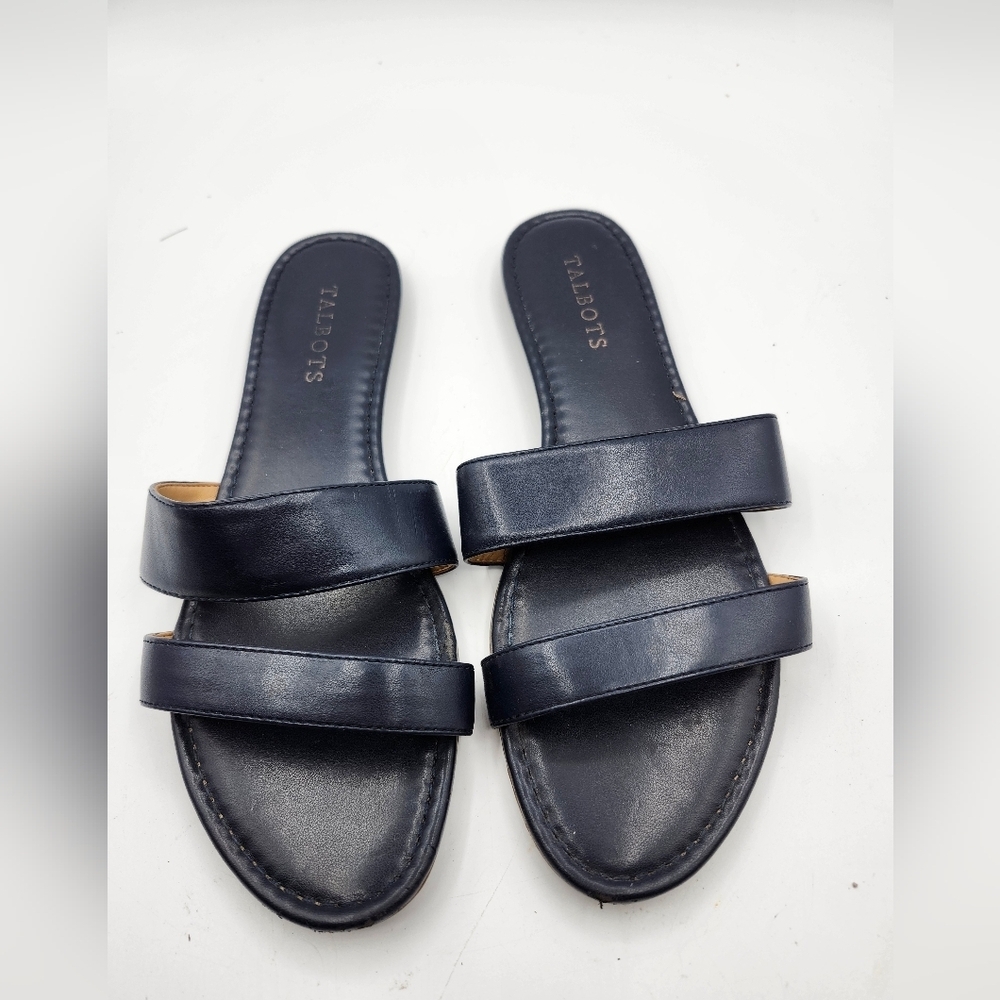 Talbots Women's Dark Blue Slide Sandals